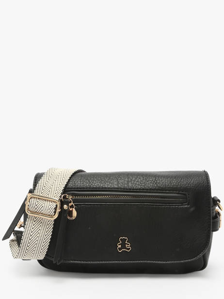 Cross Body Tas Zip Lulu castagnette Zwart zip YRONDE